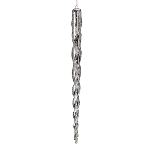 15" VP ELECTROPLATED RIDGED ICICLE ORNAMENT