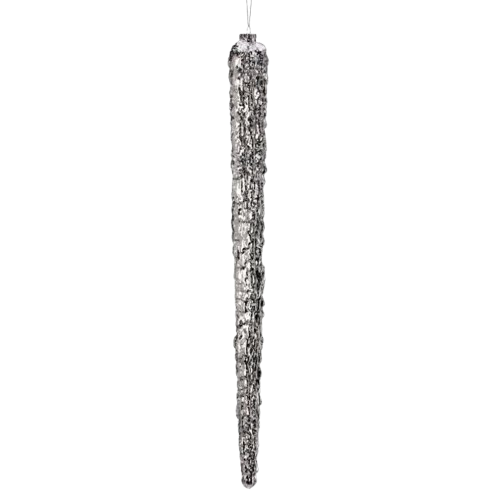 24" VP ELECTROPLATED RIDGED ICICLE ORNAMENT