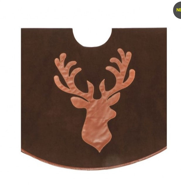 54"  VELVET EMBROIDERED DEER TREE SKIRT