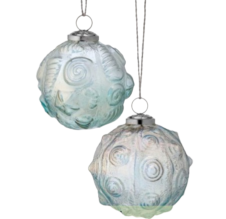 4" GLASS BARNICAL ORNAMENT INDIVIDUAL