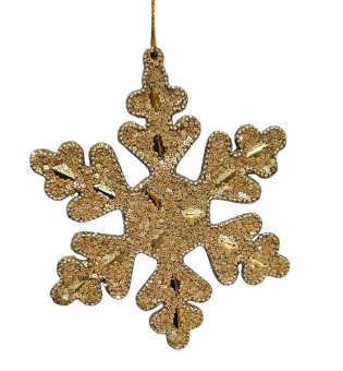 7" SEQUIN/GLITTER SNOWFLAKE ORNAMENT 2/AST