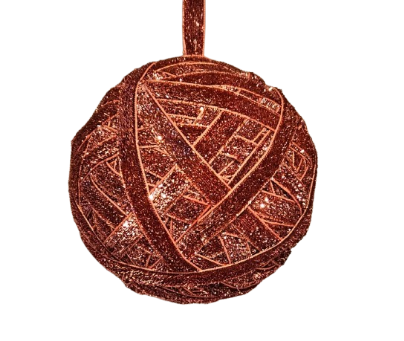 4" RIBBON BALL ORNAMENT