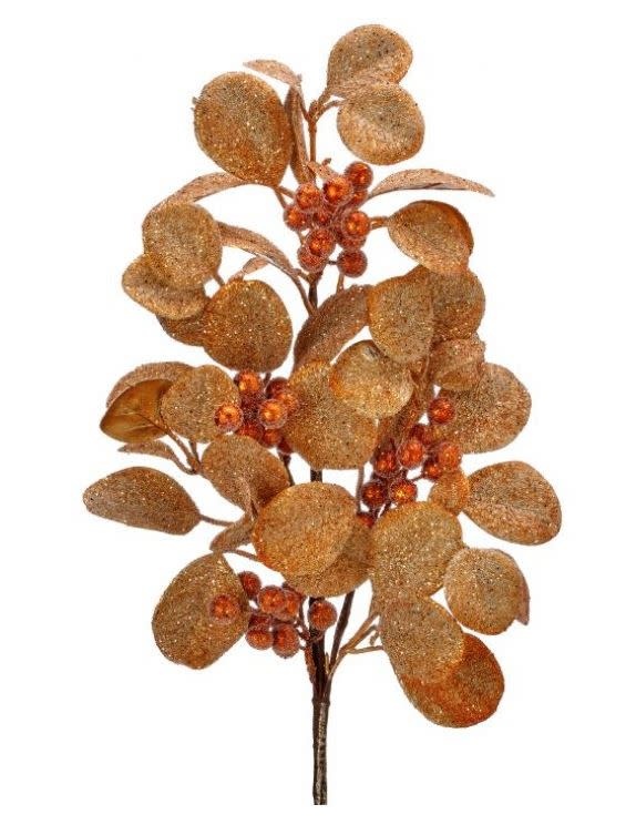 26" GLITTER RUSCUS BERRY SPRAY
