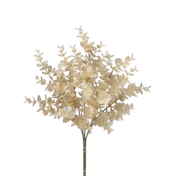 17" GLITTER METALIC EUCALYPTUS SPRAY BUSH