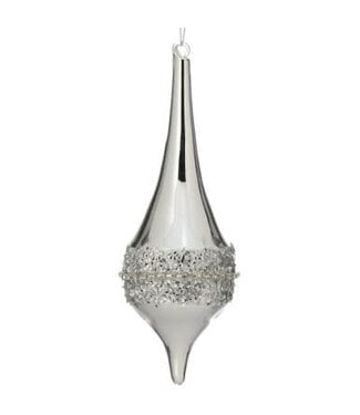 9"GLASS/JEWEL TEARDROP FINIAL ORNAMENT
