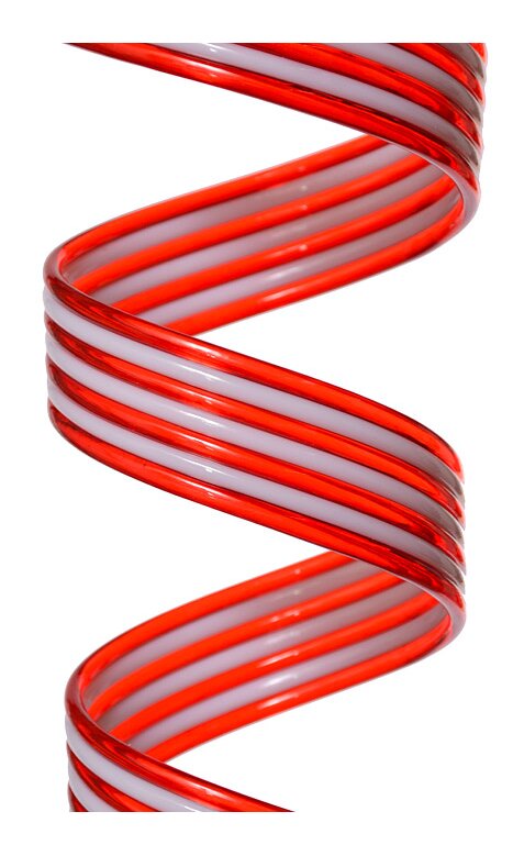 ACYLIC PEPPERMINT RIBBON ICICLE ORNAMENT
