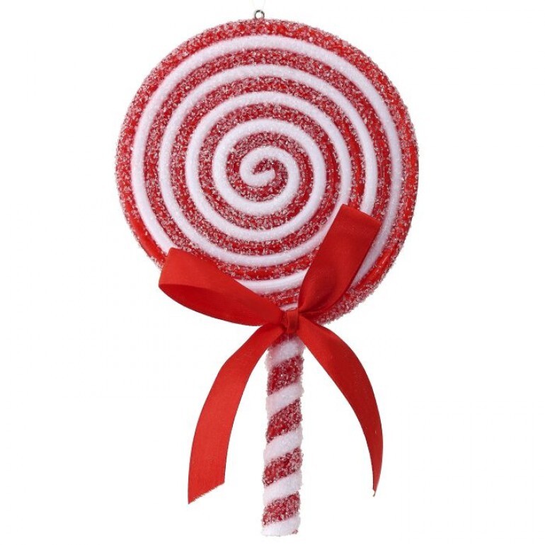 ACRYLIC LOLLIPOP W/BOW ORNAMENT