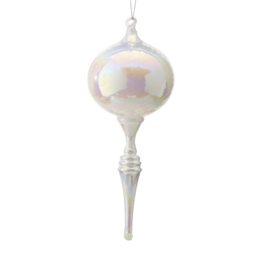 PEARL GLASS BULB FINIAL ORNAMENT