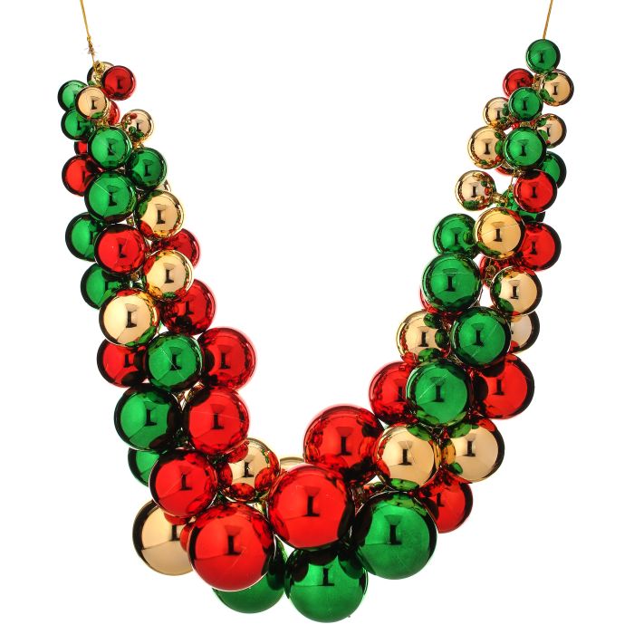 52" VP MIXED BALL SWAG GARLAND RDGG