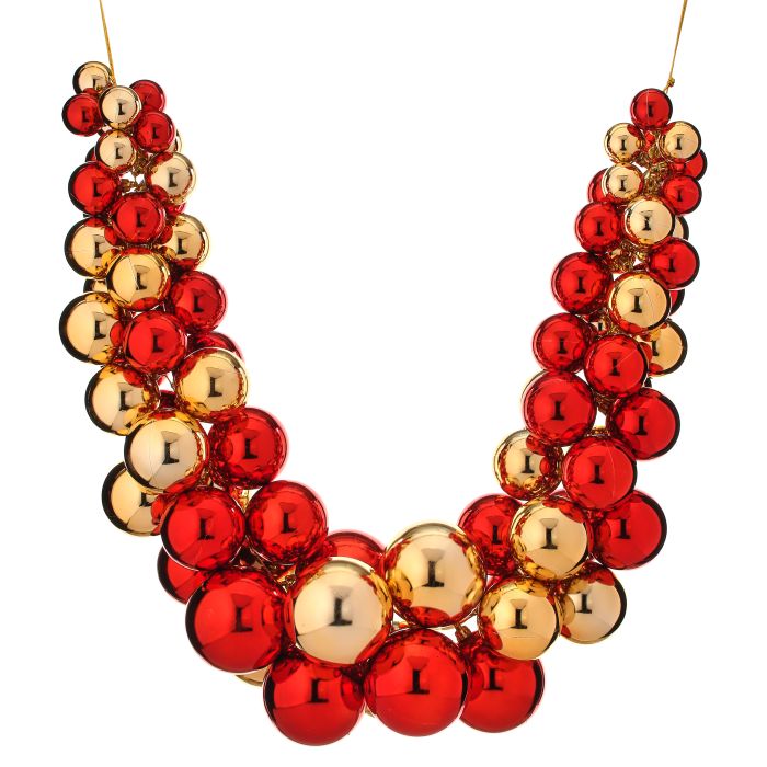 52" VP MIXED BALL SWAG GARLAND RDGD