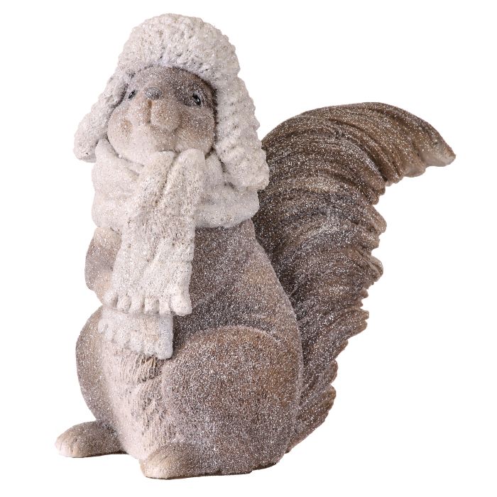 6´´RSN FROST WINTER SQUIRREL W/HAT & SCARF