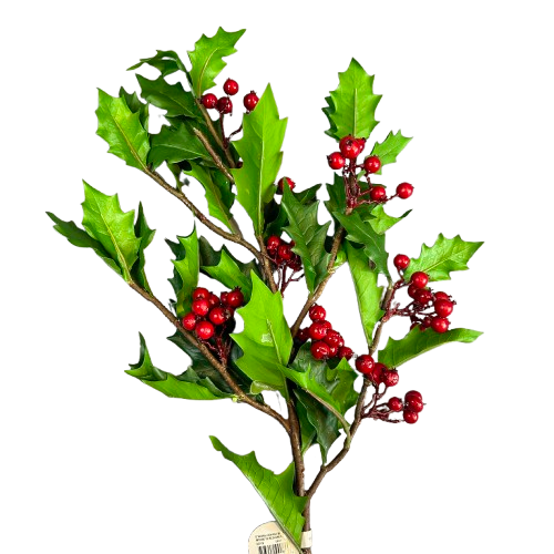 32" NATURAL LOOK HOLLY BERRY SPRAY"