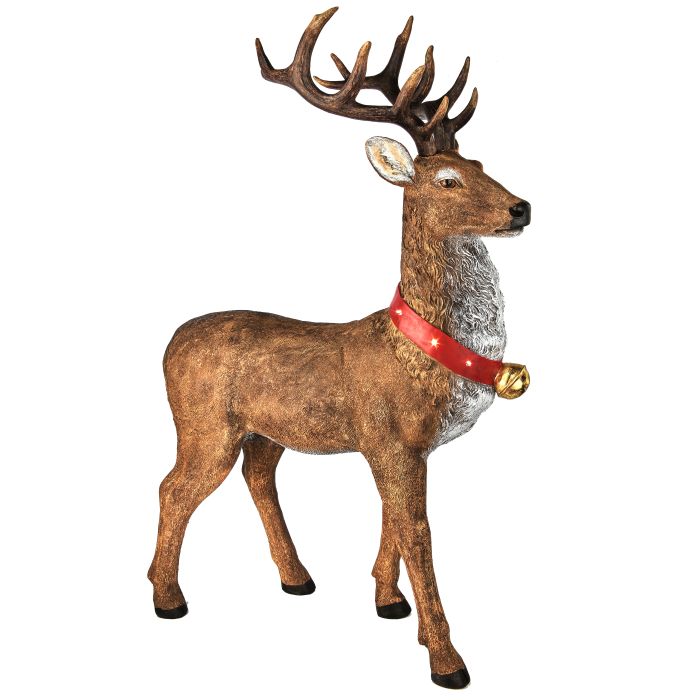 58" RSN B/O LED X7L OUTDOOR REINDEER W/SADLE"
