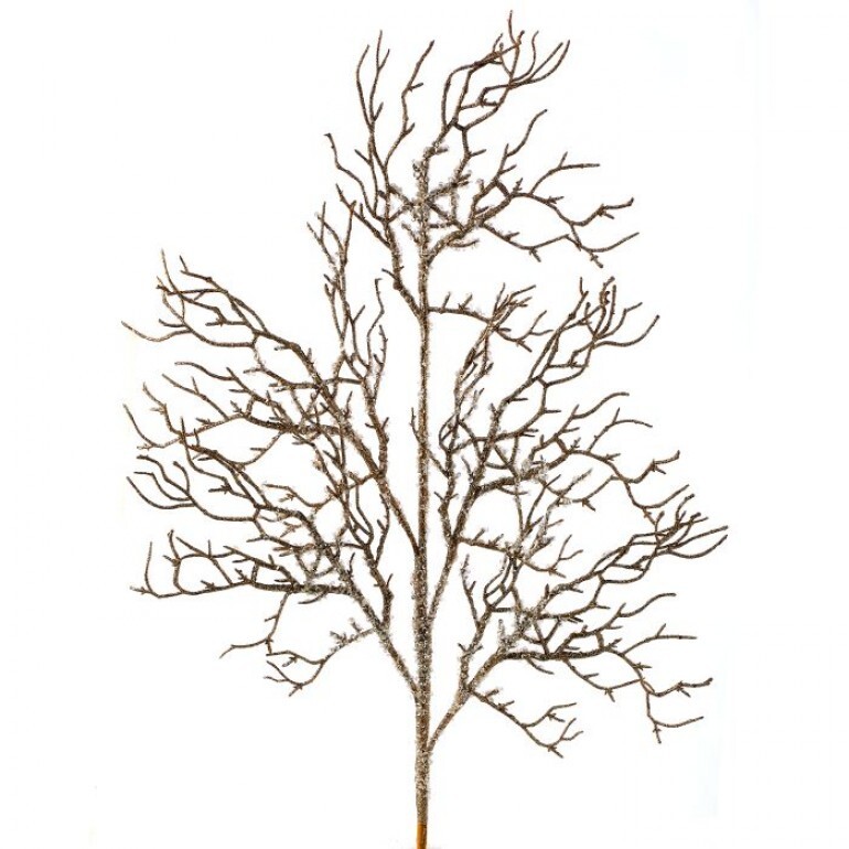 31" BEADED CORAL FAN SPRAY 