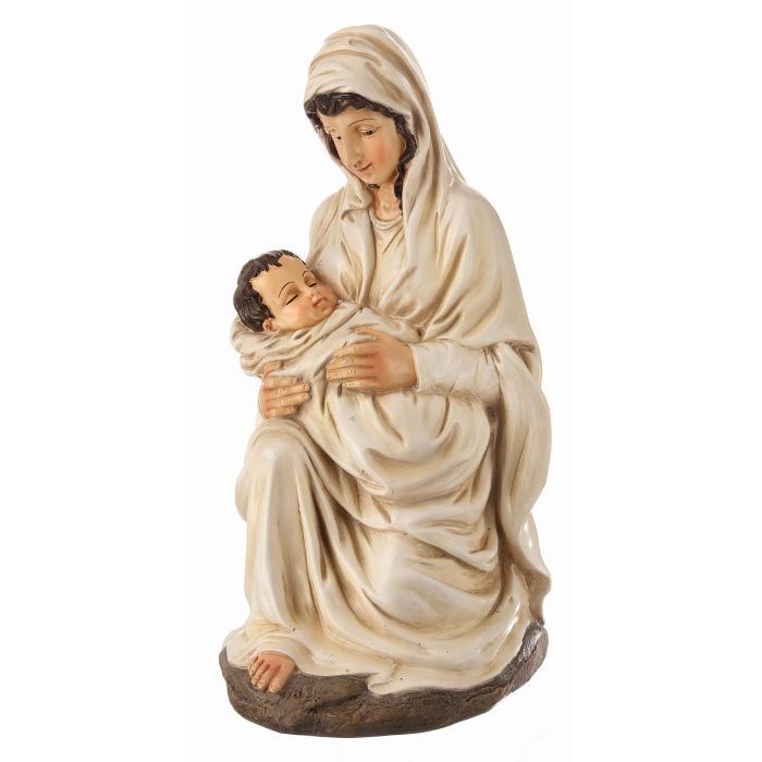 RESIN MARY AND BABY JESUS 24" IVORY