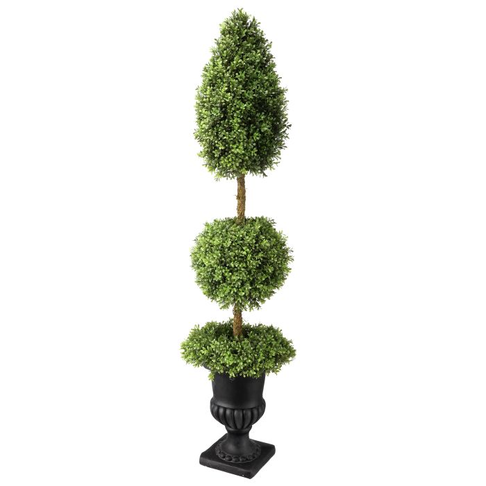 60´´PLAST BOXWOOD WREATH BASE BALL/CONE URN