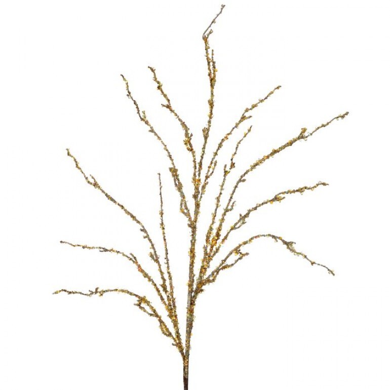 37 ´´SEQUIN GLITTER ICE TWIG SPRAY GOLD
