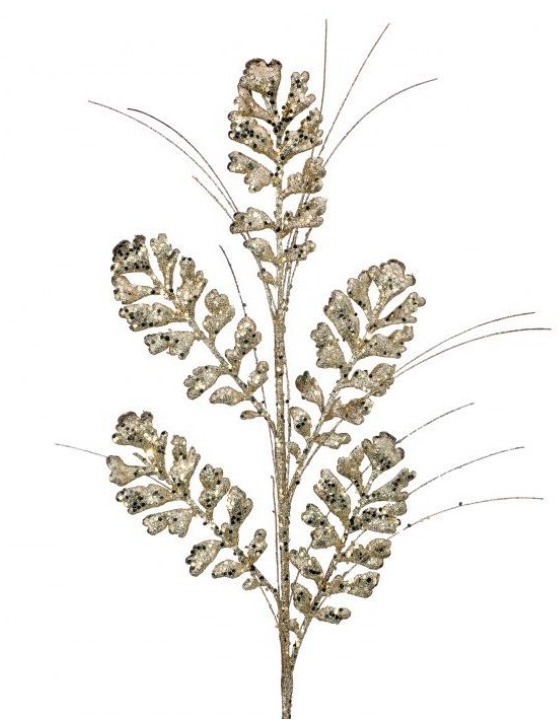 29" GLITTER/SEQUIN FOREST FERN SPRAY 