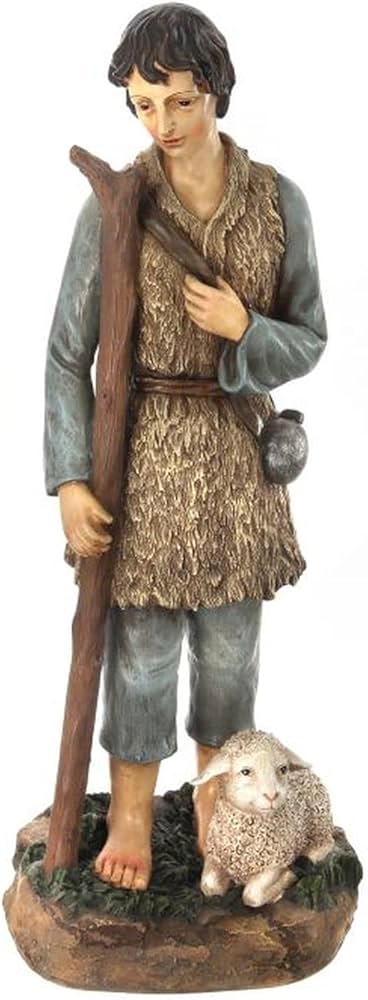 30"SHEPHERD BOY W/LAYING LAMB MULTI