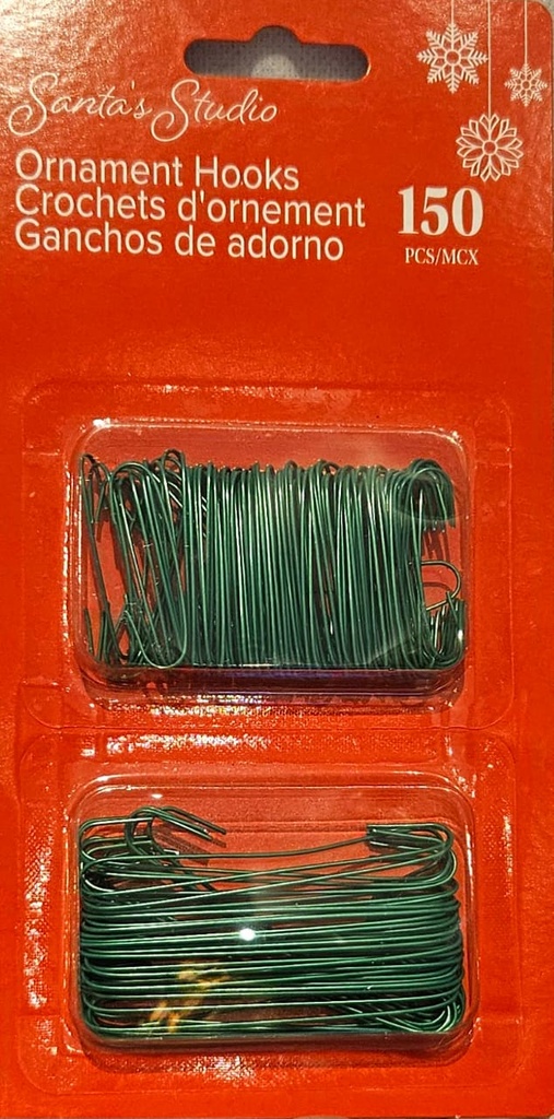 150PK XMAS ORNAMENT HOOK