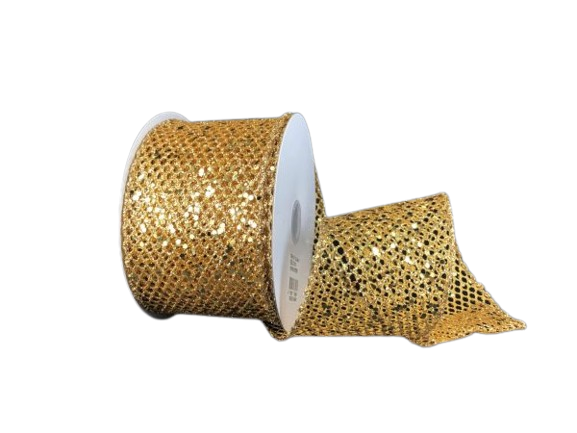 GOLD MEGA GLITTER NET 2.5X10
