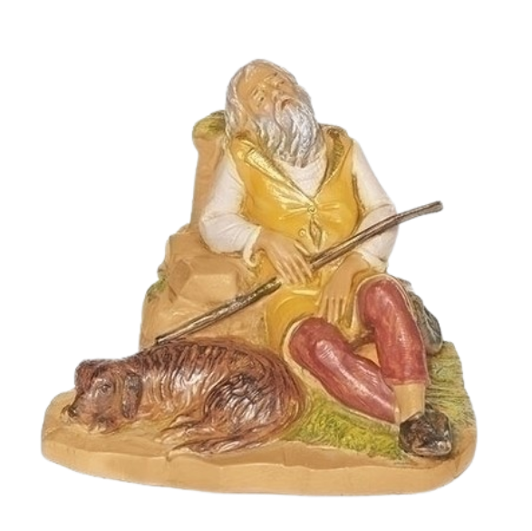 5" SCALE ABRAM SHEPHERD W/DOG. FONTANINI 