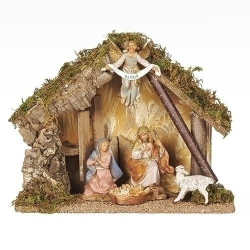 5" SCALE 5 FIGURE NATIVITY WITH. FONTANINI