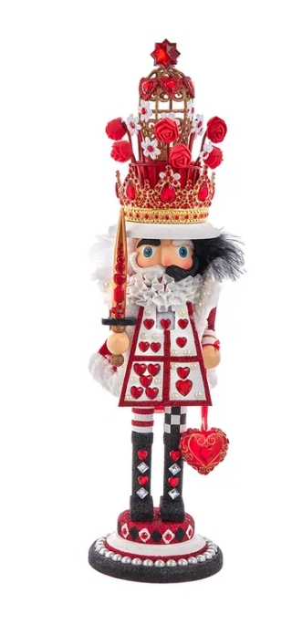 18"HOLLY WOOD KING OF HEARTS NUTCRACKER