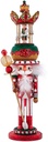 18"HOLLY WOOD CAROUSEL HAT MUSICAL NUTCRACKER.