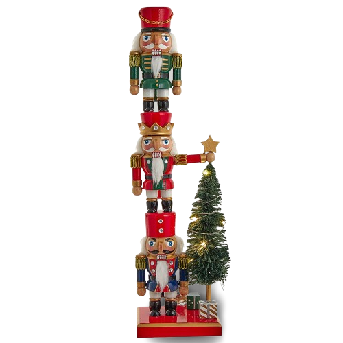 18"NUTCRACKER W/LIGHT UP TREE.