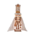 18.5"HOLLY WOOD GOLD GEM KING NUTCRACKER.
