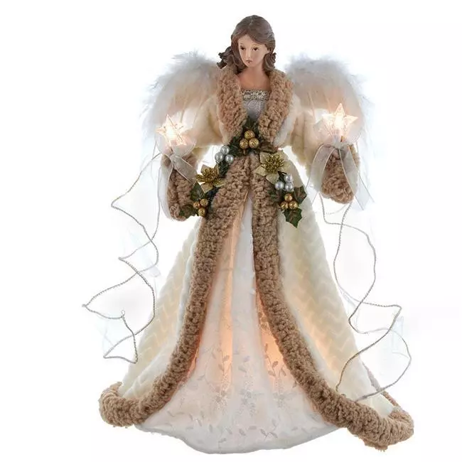 UL 10/L 16"RUSTIC NATURAL ANGEL TREETOP. 