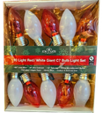 UL 10/L RED & WHITE GIANT C7 BULB LIGHT SET W10