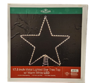 17.5"SILVER LIGHTED TREETOP LED LIGHS WRAP ON STAR