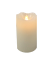 6"WHITE LED FLICKER FLAME CANDLE W/HINT OF BLUE