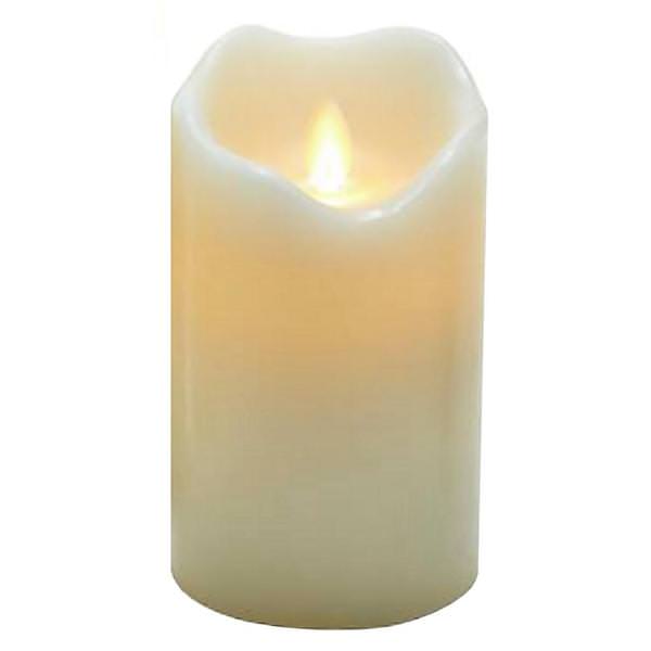5"WHITE LED FLICKER FLAME CANDLE W/HINT OF BLUE
