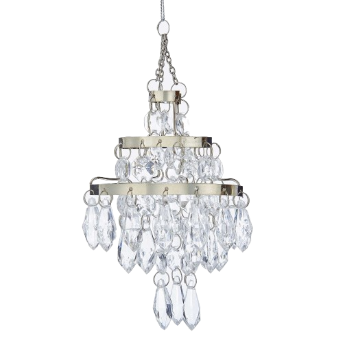 2.75"CLEAR BEAD CHANDELIER ORN. 