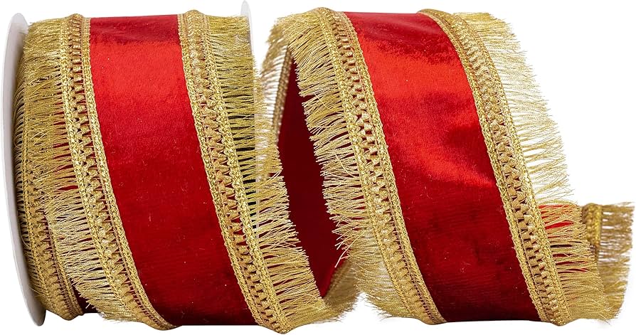 CINTA ROJA CON DORADO