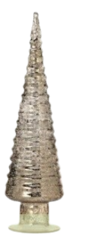 12" MERCURY GLASS TREE INDIVIDUAL - CHAMPAGNE 