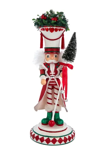 17´´HLLYWD HEARTS SOLDIER NUTCRACKER