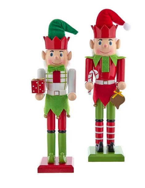 15´´WOODEN ELF NUTCRACKER INDIVIDUAL INDIVIDUAL
