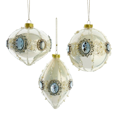 4´´GLS PEARL WHITE BALL/DROP/ONION INDIVIDUAL