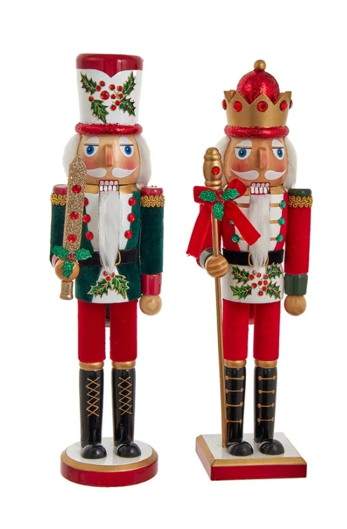 15´´WDN HOLLY+BERRIES NUTCRACKER INDIVIDUAL INDIVIDUAL