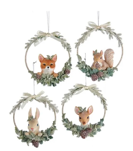 5´´RES ANIMAL HEAD WIRE FRAME ORN INDIVIDUAL