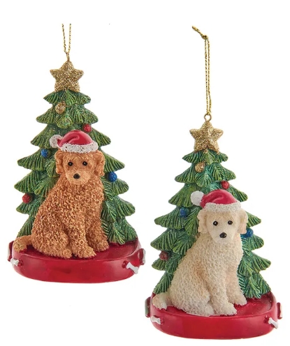 4.25´´RES LABRADOODLE W/XMAS TREE INDIVIDUAL 