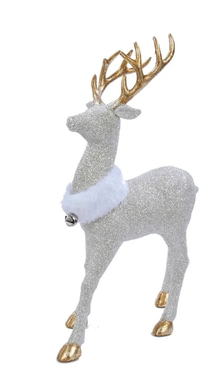 13´´CH/GO GLTR DEER W/WHT FUR COLLAR