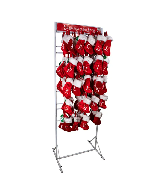 7´´RED STCKNG W/WHT CUFF+RACK INDIVIDUAL PIECES