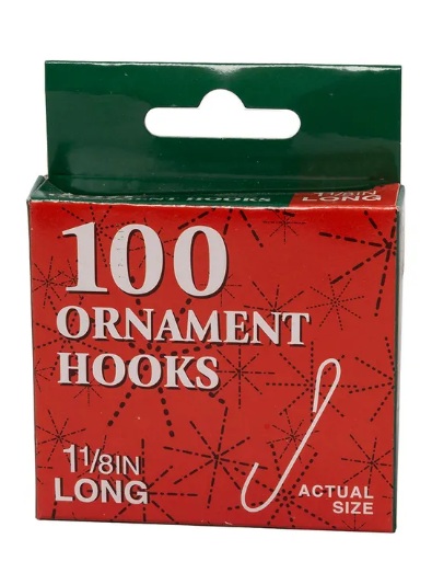 1 1/8´´CHRISTMAS ORN HOOKS 100PC