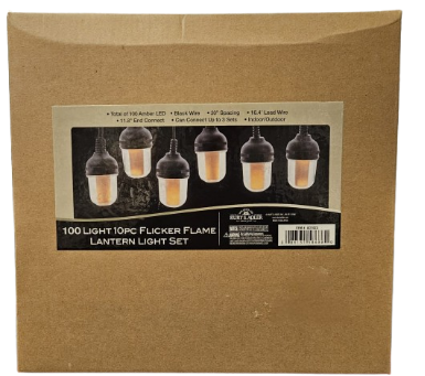 100L 10P LANTERN W/FLICKR FLAME SET
