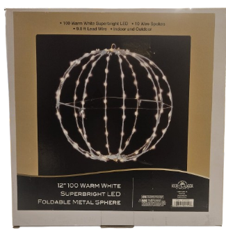 12´´WARM WHT LED FOLDBL METAL